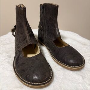Women's Brown Leather Ankle Boots